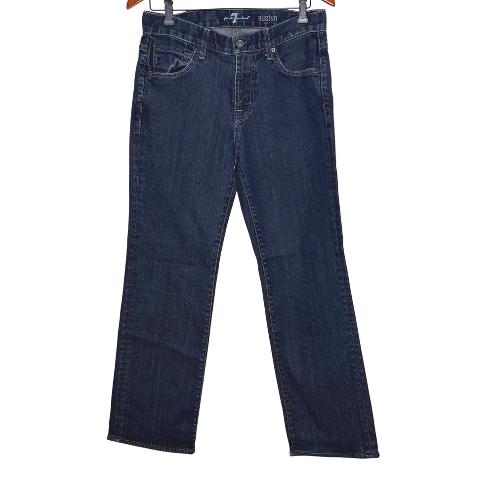 7 For All Mankind Austyn Jeans Mens 29 Dark Blue Excellent Relaxed Straight Leg
